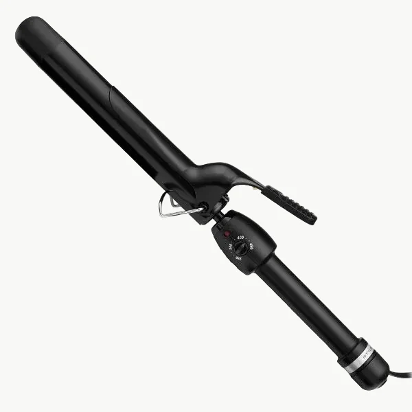 Stylecraft Stay-Temp Black Gold Ceramic Extended Barrel Pro Spring Curling Iron 1-1/4"  