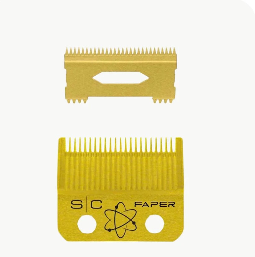 S|C SC525G Set-Fixed Gold Faper Blade with Gold Deep Slim Cutting Blade