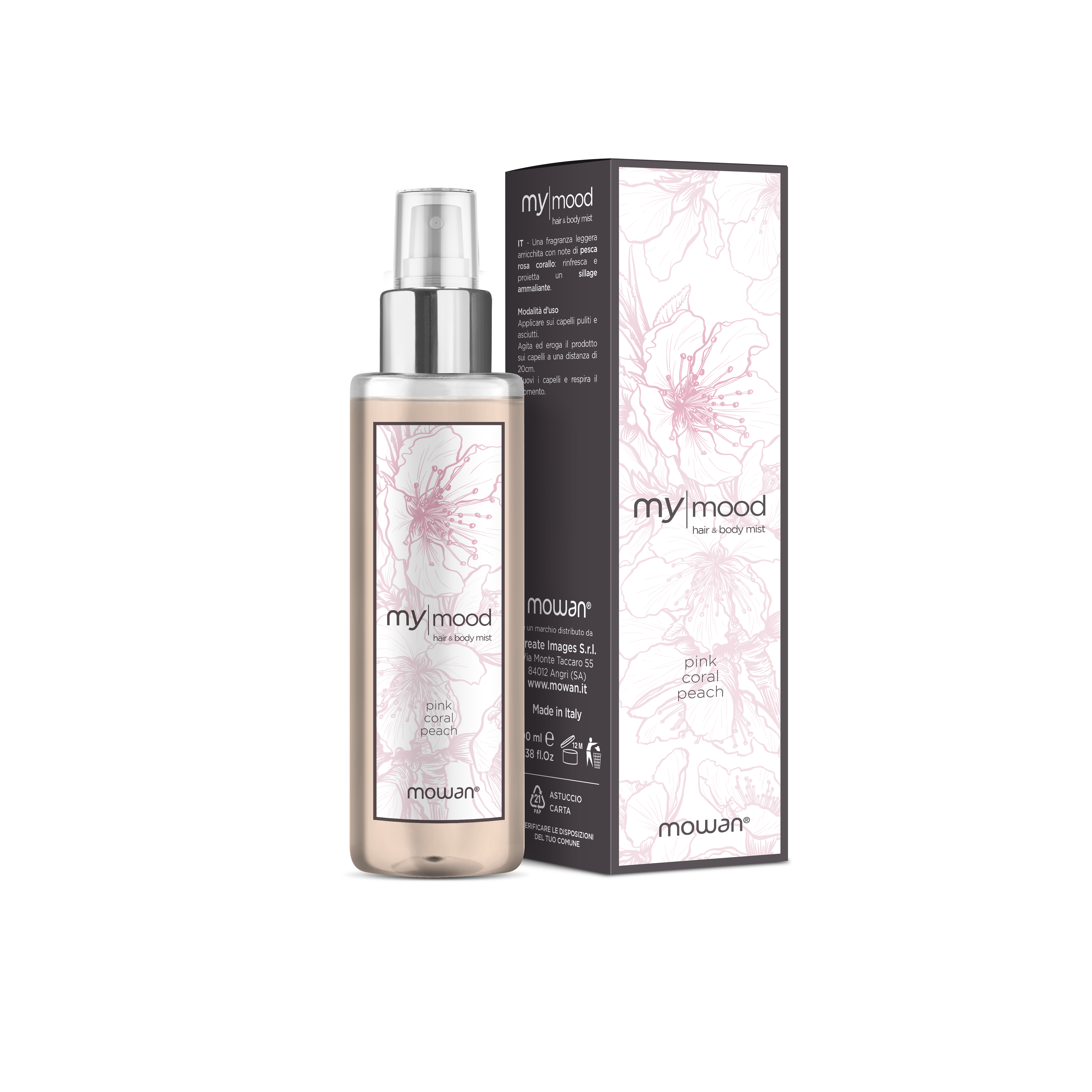 Megix10 My Mood Hair & Body Mist Pink Coral Peach 3.38oz